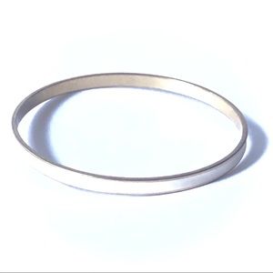 Cream Enamel Gold Bangle Bracelet